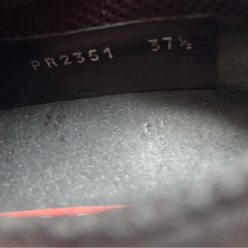 Prada Linea Rossa Black Leather Loafers Size 37.5 (PR2351) — Unisex Style - Picture 9 of 9